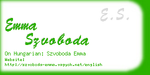 emma szvoboda business card